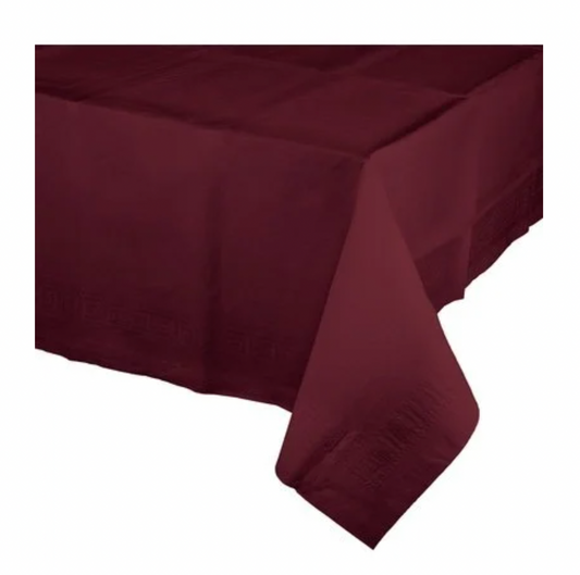 Borðdúkur - Pappír - Burgundy rauður - 137 x 274 cm