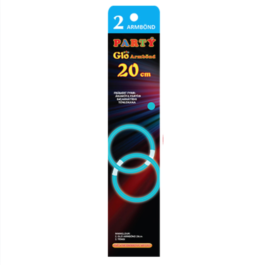 Glow sticks - Armbönd - 2 stk - 4 litir í boði