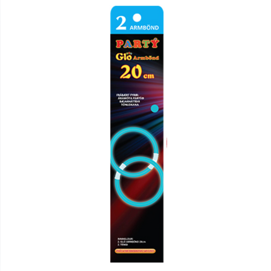 Glow sticks - Armbönd - 2 stk - 4 litir í boði