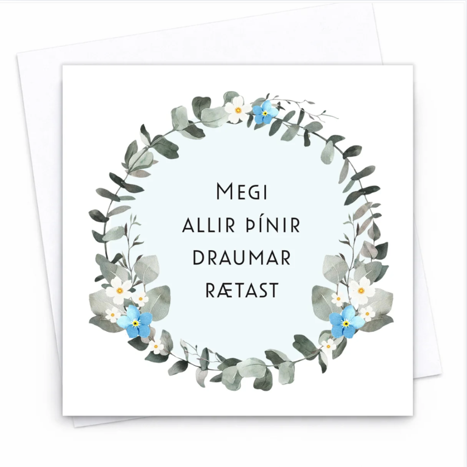 Kort - Draumar (blátt)