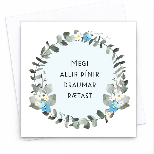 Kort - Draumar (blátt)