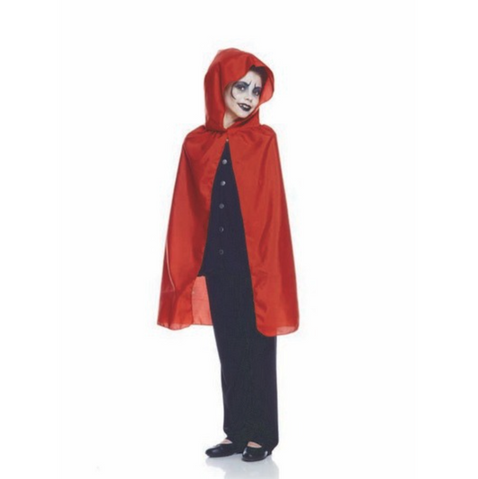 Rauð skikkja með hettu – 70 cm