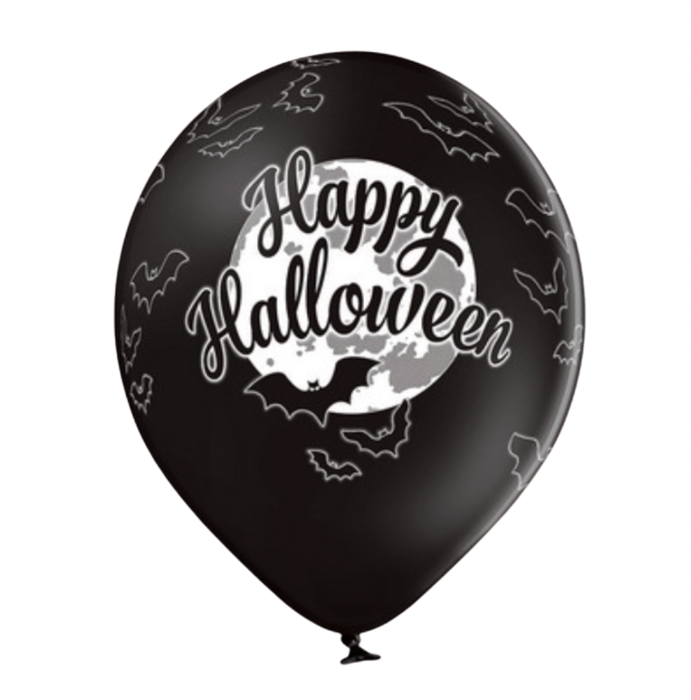 Latex blöðrur - Happy Halloween - 6 stk