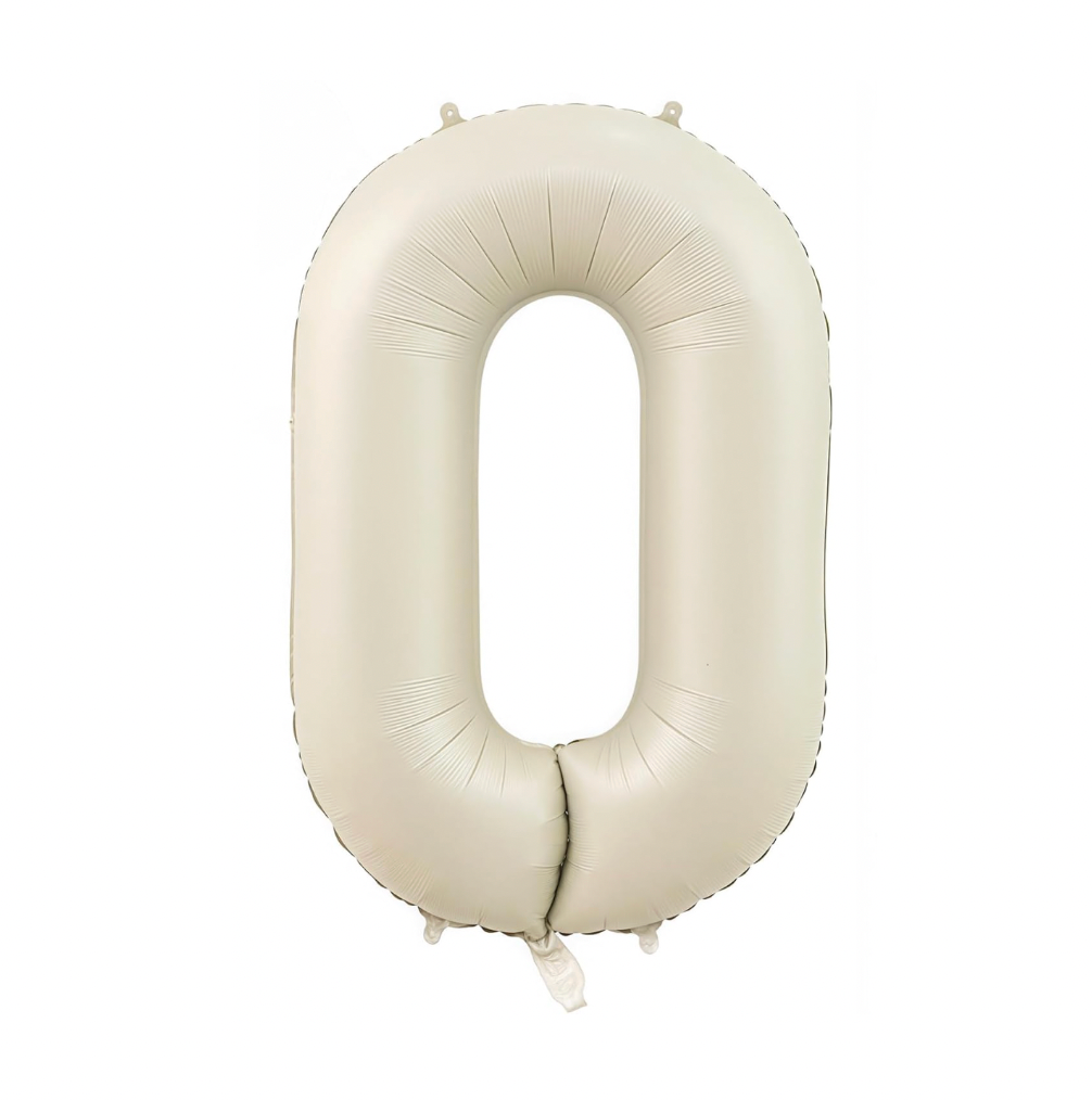 Álblaðra - Tölustafur - 0  - Ljós kremaður - 86 cm