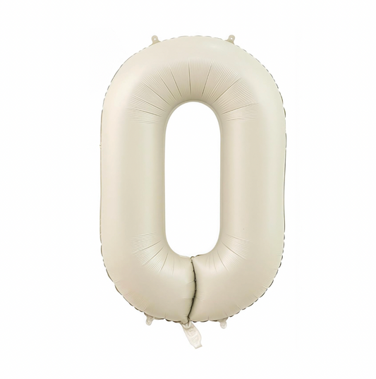 Álblaðra - Tölustafur - 0  - Ljós kremaður - 86 cm
