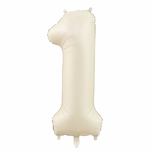 Álblaðra - Tölustafur - 1 - Ljós kremaður - 86 cm