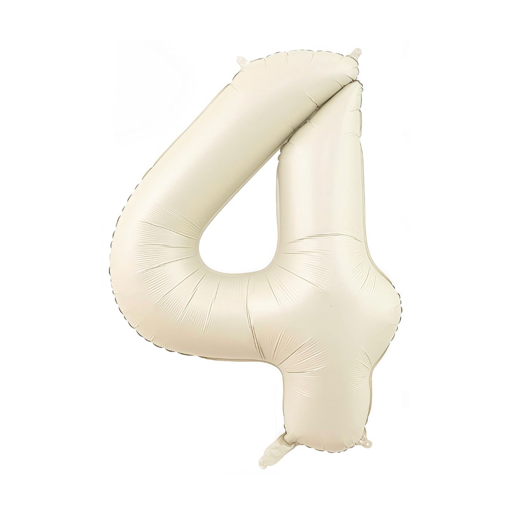 Álblaðra - Tölustafur - 4 - Ljós kremaður - 86 cm
