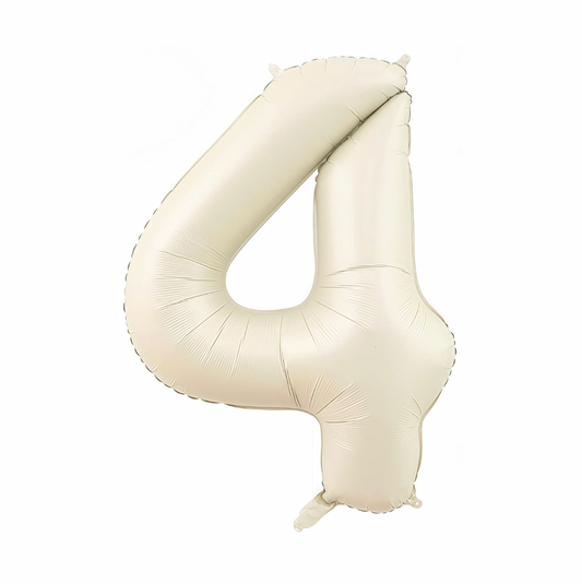 Álblaðra - Tölustafur - 4 - Ljós kremaður - 86 cm