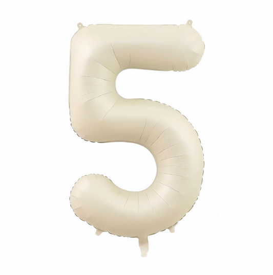Álblaðra - Tölustafur - 5 - Ljós kremaður - 86 cm