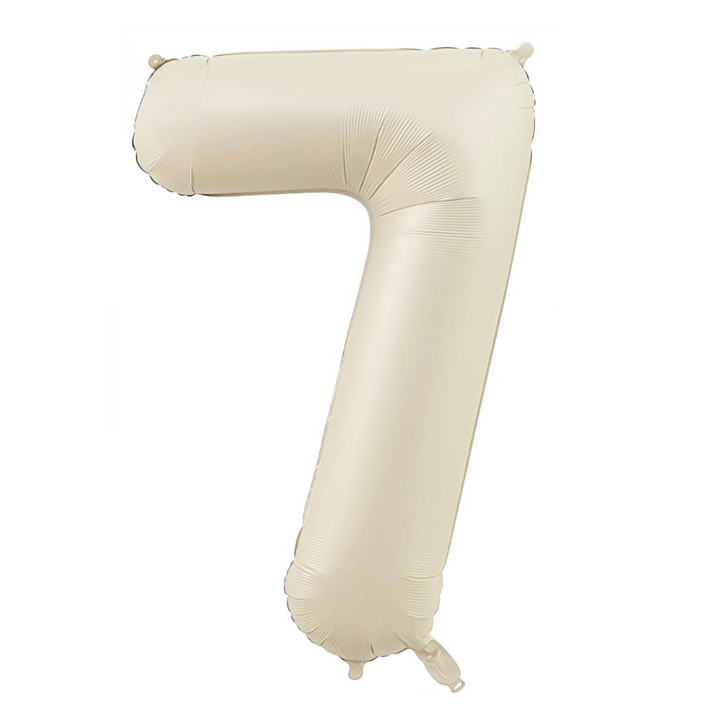 Álblaðra - Tölustafur - 7 - Ljós kremaður - 86 cm