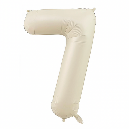 Álblaðra - Tölustafur - 7 - Ljós kremaður - 86 cm