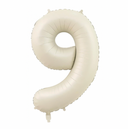 Álblaðra - Tölustafur - 9 - Ljós kremaður - 86 cm