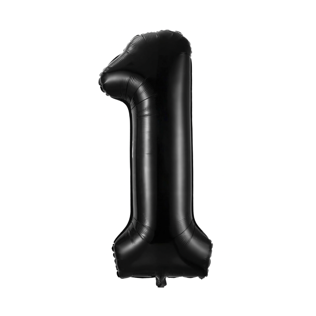Álblaðra - Tölustafur - Svartur - 65 cm - 1