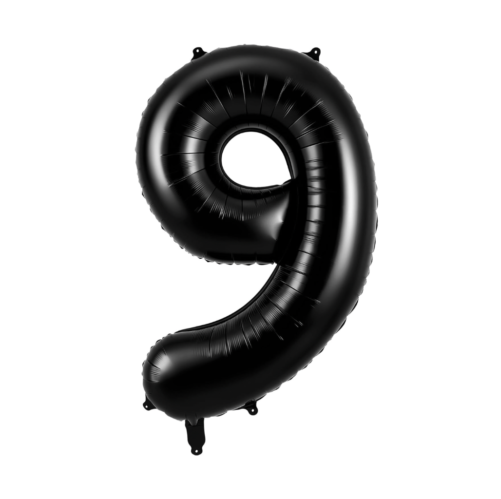 Álblaðra - Tölustafur - Svartur - 65 cm - 9
