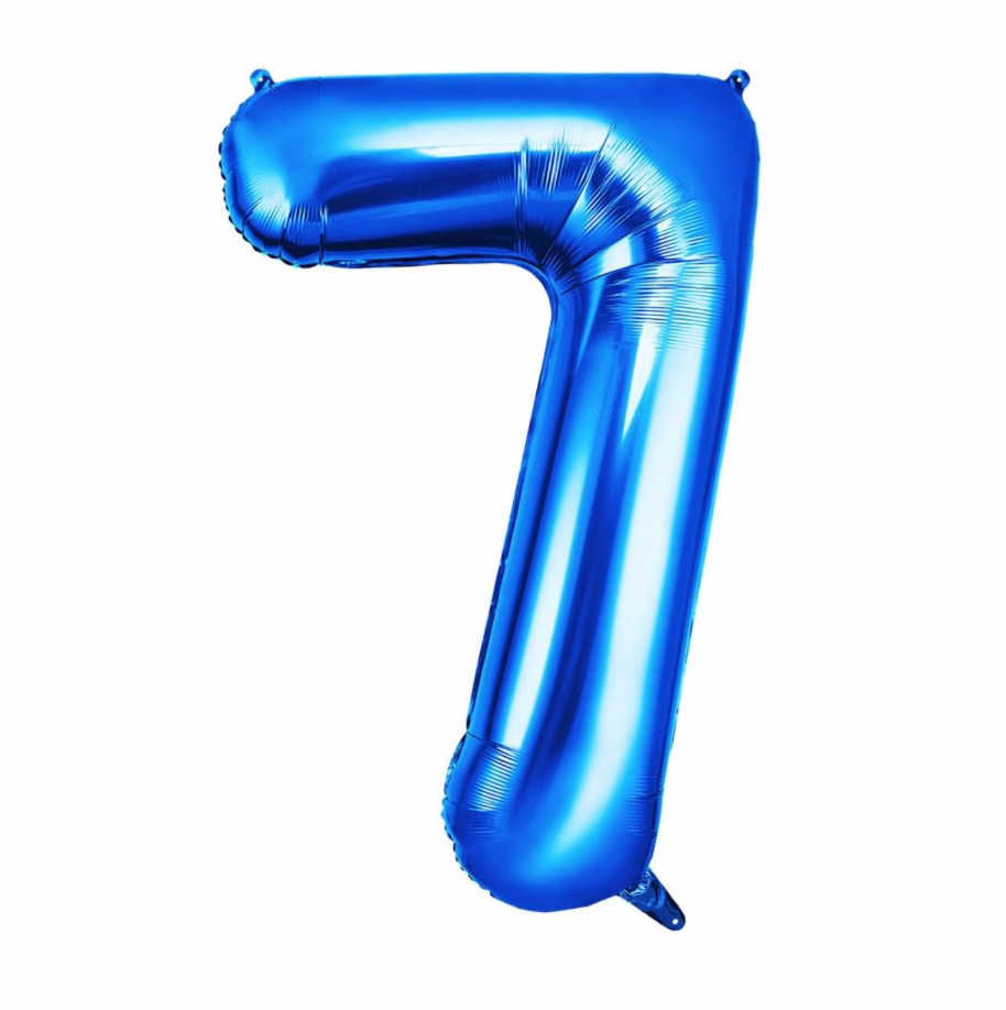 Álblaðra - Tölustafur - Blár - 65 cm - 7