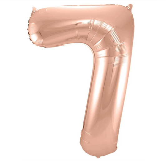 Álblaðra - Tölustafur - 7 - Rose gold - 86 cm