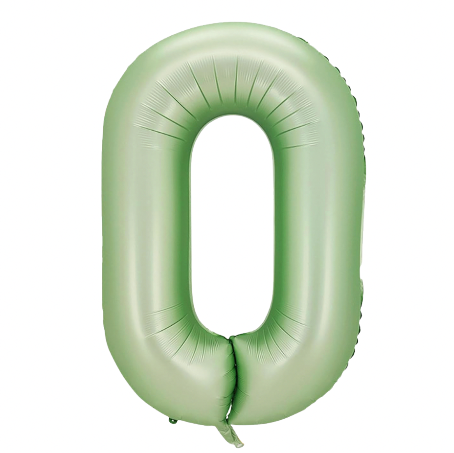 Álblaðra - Tölustafur - 0 - Ljósgrænn - 86 cm
