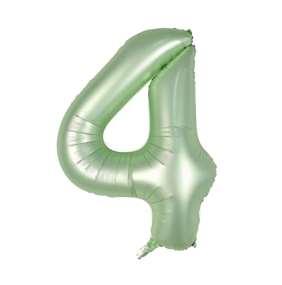 Álblaðra - Tölustafur - 4 - Ljósgrænn - 86 cm