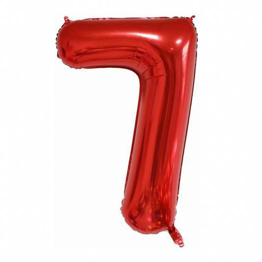 Álblaðra - Tölustafur - 7 - Rauður - 86 cm