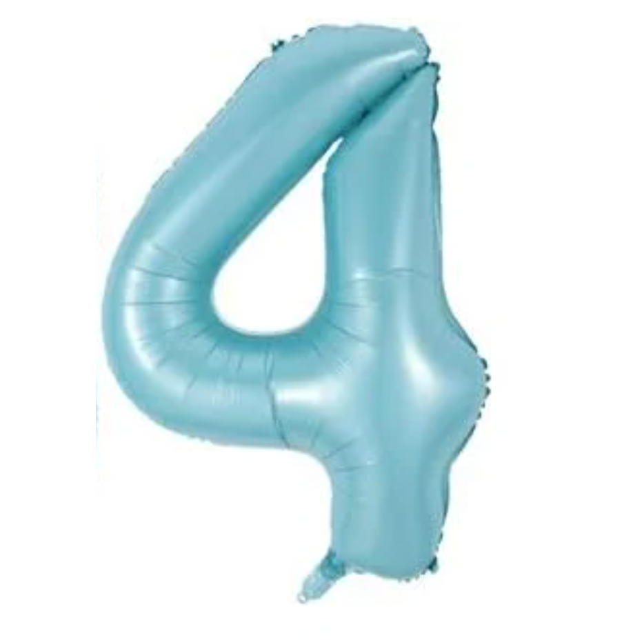 Álblaðra - Tölustafur - 4 - Ljósblár - 86 cm