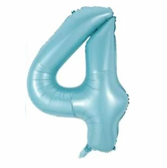 Álblaðra - Tölustafur - 4 - Ljósblár - 86 cm