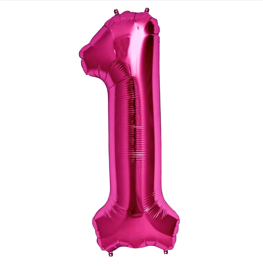 Álblaðra - Tölustafur - Dökkbleikur - 65 cm - 1