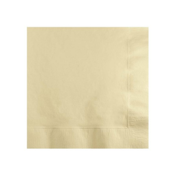 Servíettur - Ivory / Kremhvítur - 25 x 25 cm - 50 stk