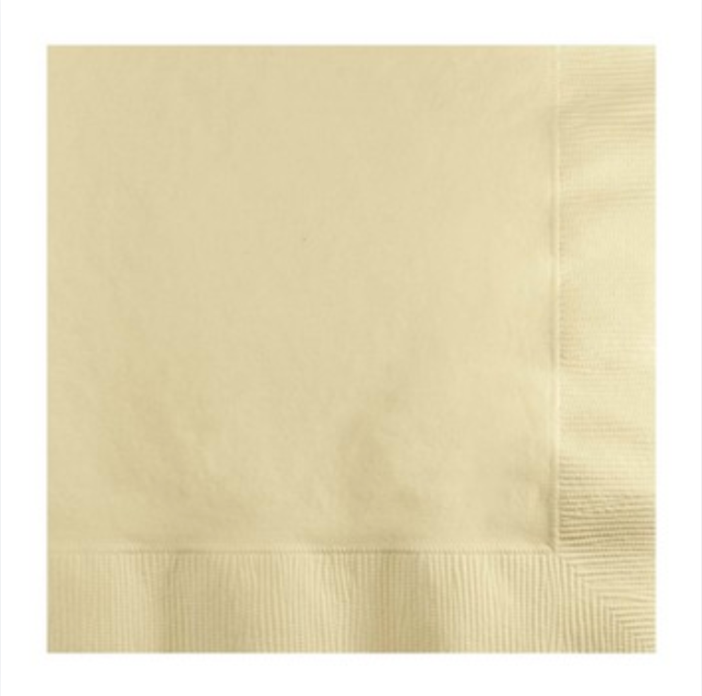 Servíettur - Ivory / Kremhvítur - 33 x 33 cm - 50 stk