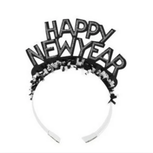 Hárspöng - Happy New Year - Silfur og svört