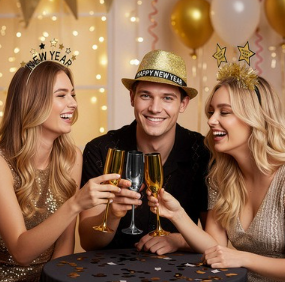 Kampavínsglas - Gyllt