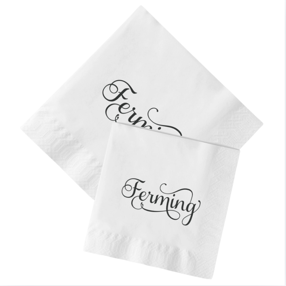 Servíettur - Ferming - Svart - 33 x 33cm - 20 stk