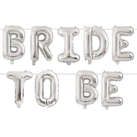 Álblaðra fyrir loft/vegg - Bride to be - Silfur